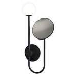 Orb Magnifying Mirror - Matte Black / White