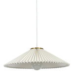 Amore Pendant - Aged Brass / White Linen / White Linen