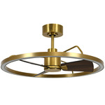 Lucci Air Cessna Ceiling Fan with Color-Select Light - Antique Brass - Cessna Fan / Walnut