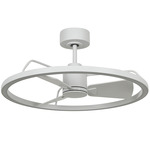 Lucci Air Cessna Ceiling Fan with Color-Select Light - White / White