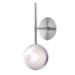 Dark & Bright Star Wall Sconce - Brushed Silver / Clear