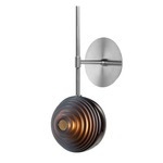 Dark & Bright Star Wall Sconce - Brushed Silver / Cigar