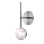 Dark & Bright Star Wall Sconce - Brushed Silver / Clear