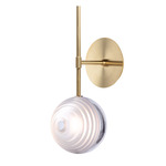 Dark & Bright Star Wall Sconce - Brushed Gold / Clear