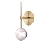 Dark & Bright Star Wall Sconce - Brushed Gold / Clear