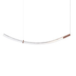 Flare Pendant - Brushed Bronze / Spiral White