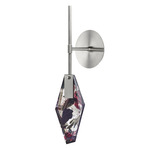 Fragments Wall Sconce - Brushed Silver / Black Fragmentglass