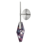 Fragments Wall Sconce - Brushed Silver / Flamingo Mint Fragmentglass