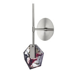 Fragments Wall Sconce - Brushed Silver / Black Fragmentglass