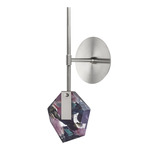 Fragments Wall Sconce - Brushed Silver / Flamingo Mint Fragmentglass
