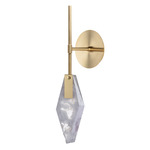 Fragments Wall Sconce - Brushed Gold / White Fragmentglass