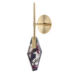 Fragments Wall Sconce - Brushed Gold / Black Fragmentglass