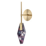 Fragments Wall Sconce - Brushed Gold / Flamingo Mint Fragmentglass