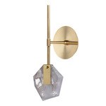 Fragments Wall Sconce - Brushed Gold / White Fragmentglass