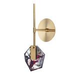 Fragments Wall Sconce - Brushed Gold / Black Fragmentglass