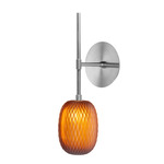 Metamorphosis Wall Sconce - Brushed Silver / Amber