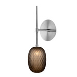 Metamorphosis Wall Sconce - Brushed Silver / Cigar
