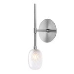 Metamorphosis Wall Sconce - Brushed Silver / Clear