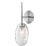 Mussels Wall Sconce - Brushed Silver / Clear