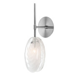 Mussels Wall Sconce - Brushed Silver / Alabaster