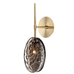 Mussels Wall Sconce - Brushed Gold / Smoke