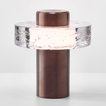 Ollo Portable Table Lamp - Brushed Bronze / Clear