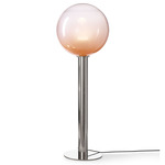 Phenomena Globe Floor Lamp - Brushed Silver / Pink