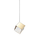 Pyrite Pendant - Gold / Clear
