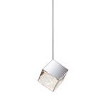 Pyrite Pendant - Silver / Clear