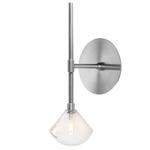 Stellar Dust Wall Sconce - Brushed Silver / Clear