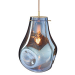 Soap Pendant - Brushed Gold / Blue