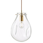 Soap Pendant - Brushed Gold / Clear