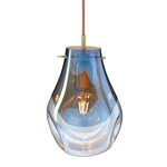 Soap Pendant - Brushed Gold / Blue