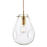 Soap Pendant - Brushed Gold / Clear