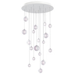 Dark & Bright Star Multi Light Pendant - Anthracite / White
