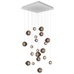 Dark & Bright Star Multi Light Pendant - Brushed Gold / Cigar