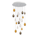 Metamorphosis Multi Light Pendant - Brushed Gold / Multicolor