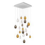 Metamorphosis Multi Light Pendant - Brushed Gold / Multicolor
