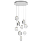 Mussels Multi Light Pendant - Brushed Gold / Clear
