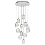 Mussels Multi Light Pendant - Brushed Gold / Clear