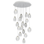 Mussels Multi Light Pendant - Brushed Gold / Clear