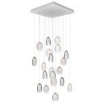 Mussels Multi Light Pendant - Brushed Gold / Clear and Alabaster