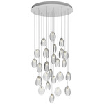 Mussels Multi Light Pendant - Brushed Gold / Clear