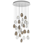 Mussels Multi Light Pendant - Brushed Gold / Clear and Smoke