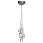 Mussels Multi Light Cluster Pendant - Anthracite / Clear