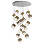 De Castelli x Pyrite Multi Light Pendant - DeOpale Brass / Clear
