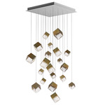 De Castelli x Pyrite Multi Light Pendant - DeOpale Brass / Clear