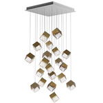 De Castelli x Pyrite Multi Light Pendant - DeOpale Brass / Clear