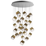 De Castelli x Pyrite Multi Light Pendant - DeOpale Brass / Clear