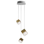 De Castelli x Pyrite Multi Light Pendant - DeOpale Brass / Clear